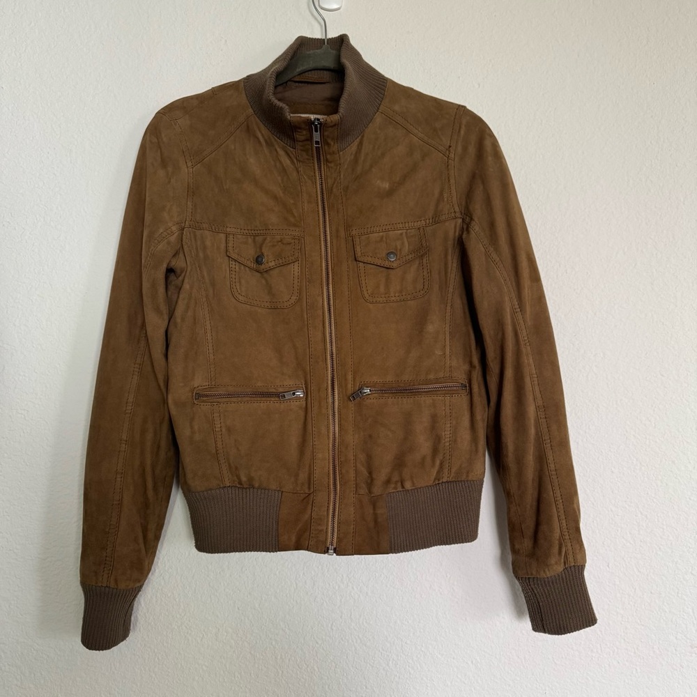 Sacoor Brothers 100% GENUINE LEATHER Light Jacket Unisex Size S